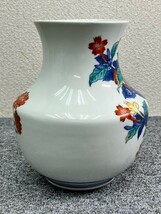 ④ 今泉今右衛門 錦夕錦絵花瓶 共箱 高さ約22cm 有田焼 工芸品[G01]_画像5