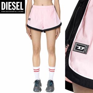 新品 未使用 タグ付き ★定価17,600円 DIESEL SPORT ディーゼル スポーツ レディース Sサイズ ロゴ ショートパンツ サイドジップ 30