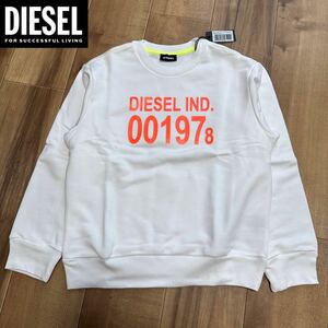  new goods unused tag attaching * regular price 15,400 jpy DIESEL KID JUNIOR diesel Kids 140cm Logo print sweat sweatshirt white 20