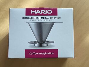 HARIO (ハリオ) ダブルメッシュメタルドリッパー 1~4杯用 ヘアラインシルバー ステンレス製 DMD-02-HSV