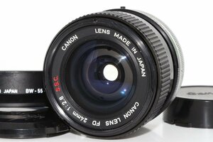美品 Canon FD 24mm f2.8 S.S.C. SSC 広角 単焦点 マニュアル オールドレンズ フード付き