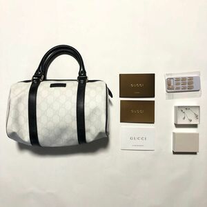 【美品】GUCCI《ネイル＆ピアス付き》 GGスプリーム ハンドバッグ ミニボストンバッグ♪