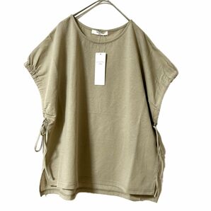 お値下げ　サマンサモスモスブルー　フレンチスリーブプルオーバー　Tシャツ　ベージュ　未使用品