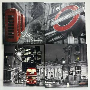 Art hand Auction London Art Fabric Panel Painting Graphic Art Mural Poster 3D Monochrome Black Red Manly, Tapestry, Wall Mounted, Tapestry, Fabric Panel