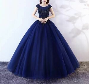 [. bargain ] size order free presentation musical performance . Princessline party dress two next . navy navy blue color wonderful bride costume 