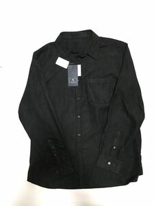 アベイル　ragout メンズ　ポケット付き長袖シャツ　メンズ　ブラック　L
