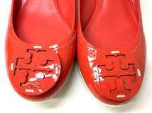 【★即決★】≪状態良好≫ TORY BURCH トリーバーチ ダブルTロゴ エナメル パンプス 7M 24.0cm レッド パテント_画像7