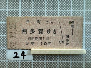 Ma24.【硬券 鉄道 乗車券】 長町 西多賀 秋保電鉄