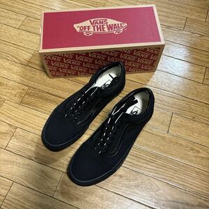 VANS OLD SKOOL CANVAS BLACK/BLACK US8.5/26.5cm 