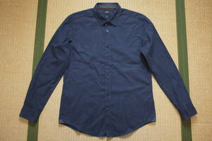 HUGO BOSS　シャツ　紺　size L