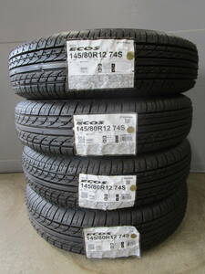 新品ヨコハマエコスES300■145/80R12■4本セット■ザッツ・ライフ・トッポBJ・ミニカ・エッセ・オプティ・ミラ■O