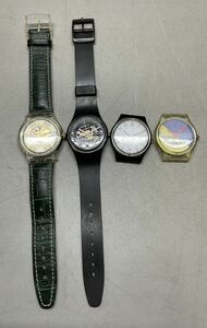 SWATCH スウォッチ スケルトン クリア 23石 など腕時計 クォーツ 自動巻 4個セット まとめ