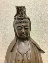 水瓶観音菩薩立像 在銘 観音像 仏像 東洋彫刻 仏教美術 高さ63cm 置物 _画像4