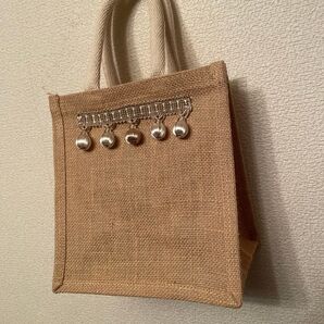 新品未使用品★無印良品リメイクジュートミニバッグ