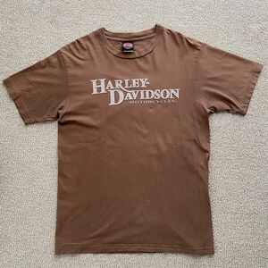 古着 ハーレーダビッドソン Tシャツ ハーレーT ブラウン バックプリント