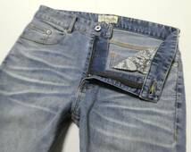 正規品 美品 20SS The DUFFER of ST.GEORGE ダファー LINEN DENIM 麻混ストレッチ スキニーデニム パンツ ジーンズ S ライトブルー 107070_画像4