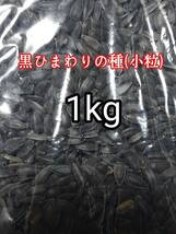 ペット用 黒ひまわりの種 小粒 1kg ハムスター 小動物 小鳥 リス マウス インコ 鳥類 ジャンガリアン ゴールデンハムスター_画像1