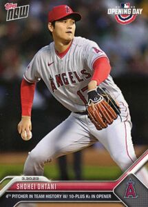 ［即決］Topps Now 大谷翔平 2023 開幕戦での10以上奪三振 エンゼルス史上4人目 24時間限定販売カード 2023年3月30日 11