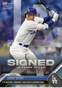 ［即決］Topps Now 大谷翔平 2023 ドジャースと契約 24時間限定販売カード 2023年12月9日 OS-21