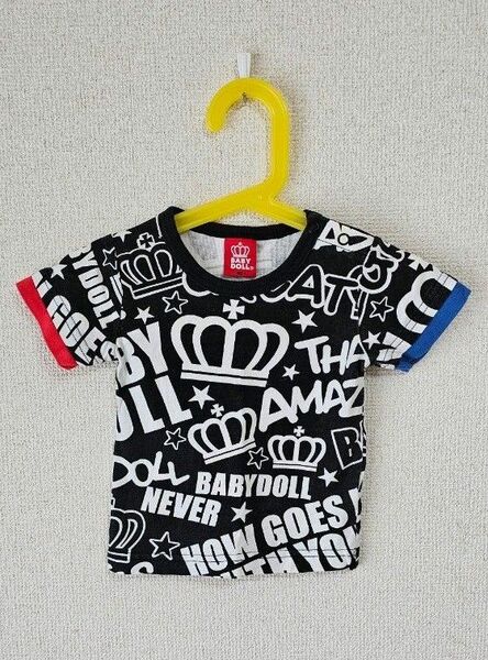 【最終値下げ】子供服　ベビードール　キッズ半袖Tシャツ　ベビー半袖Tシャツ　80ｾﾝﾁ　男の子　黒色