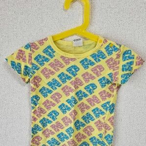 子供服　ANAPキッズ半袖Tシャツ　ベビー半袖Tシャツ　ロゴ総柄　90ｾﾝﾁ　男の子女の子