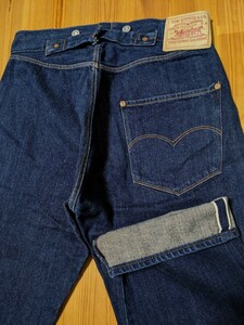 激レア!希少!初期復刻!コーンミルズ社製USA製リーバイスLEVI'S米国製501XX革パッチ尾錠耳付ヴィンテージビンテージレプリカデニムジーンズ