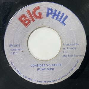 D.WILSON / CONSIDER YOURSELF (7インチシングル)