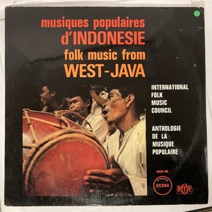 V.A. / MUSIQUES POPULAIRES D'INDONESIE FOLK MUSIC FROM WEST-JAVA (フランス盤)