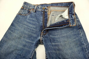 リーバイス ☆ LEVIS 503 自然な縦落ちが最高♪ デニムパンツ ジーンズ 革パッチ W28 W76cm相当 アメカジ ストリート 古着MIX 503-03■W