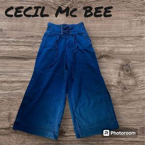 CECIL Mc BEE ワイドパンツデニムパンツ ウエストゴム Sサイズ