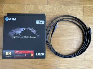 AIM 8K correspondence HDMI flat cable FLV-03 3meim electron AV, for television HDMI cable 