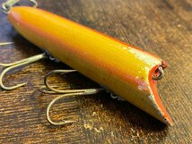 20s Heddon Lucky13 初期ウッド オールドへドン ラッキー13 ノーアイ ロングリップ レインボー Lリグ ジョイントルアー オールドタックル_画像8