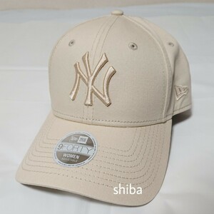 NEW ERA ニューエラ レディース ウィメンズ 9FORTY キャップ 帽子 NY ヤンキース ベージュ クリーム オフホワイト 白