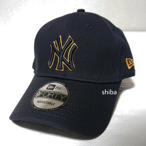NEW ERA ニューエラ 正規品 キャップ 帽子 黒 ブラック 黄色 イエロー ヤンキース NY 野球 MLB ユニセックス