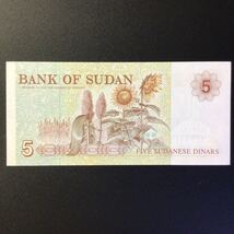 World Paper Money SUDAN 5 Dinars【1993】_画像2