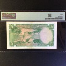 World Banknote Grading RHODESIA & NYASALAND《British Administration》1 Pound【1961】『PMG Grading Very Fine 30』_画像2