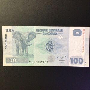 World Paper Money CONGO DEMOCRATIC REPUBLIC 100 Francs[2007]