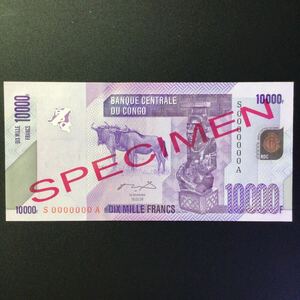 World Paper Money CONGO DEMOCRATIC REPUBLIC 10000 Francs【2006】〔SPECIMEN〕