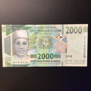 World Paper Money GUINEA 2000 Francs[2018]