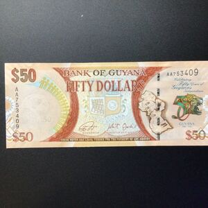 World Paper Money GUYANA 50 Dollars【2016】