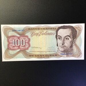 World Paper Money VENEZUELA 100 Bolivares【1992】