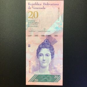 World Paper Money VENEZUELA 20 Bolivares【2013】