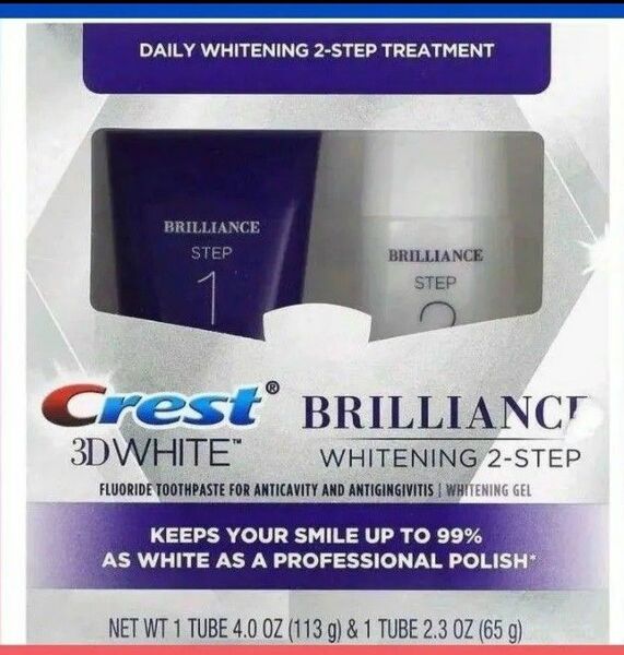 クレスト　ブリリアンス　2ステップホワイトニング　Daily Whitening 2-Step Treatment　crest 