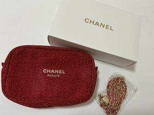 【新品未使用】シャネル　ノベルティ　ホリデー　ポーチ　非売品　レッドCHANEL