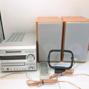 j227【1円～】 ONKYO オンキョー CD/MD ミニコンポ FR-7GX D-S7GX オーディオ 音響 スピーカー 中古 現状品 ジャンク 