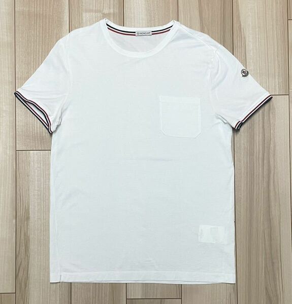 ［極美品］モンクレール　トリコロール　Tシャツ　ホワイト　M