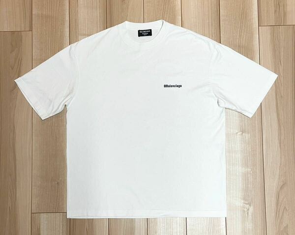 ［新品同様］バレンシアガ　ロゴTシャツ　ホワイト　M