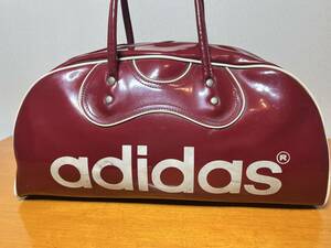 [adidas]80 годы сумка "Boston bag" эмаль Made in JAPAN Showa Retro Vintage