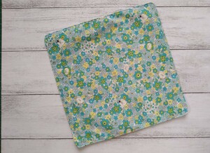  gauze handkerchie flower field cat green group hand made 