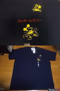 新品 赤塚不二夫 コラボ ポケット Tシャツ XXL ディズニー disney ミッキー mickey uniqlo ユニクロ ネイビー XXL 3L 2XL 紺 バカボン